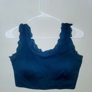 Lace-Trim torrid Sports Bra in Teal